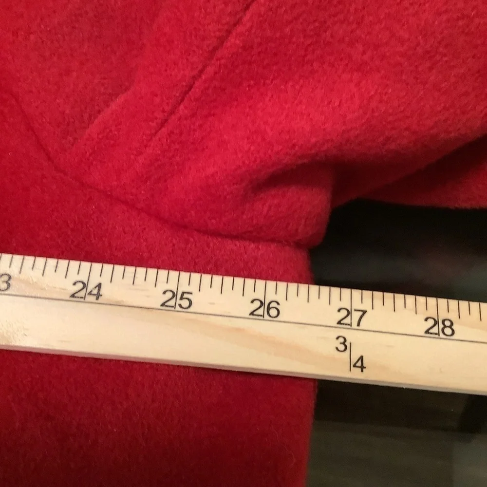 ST John’s Bay Women’s 3X red 70% wool 20% nylon 10% 18W cashmere red pea coat - Picture 10 of 11